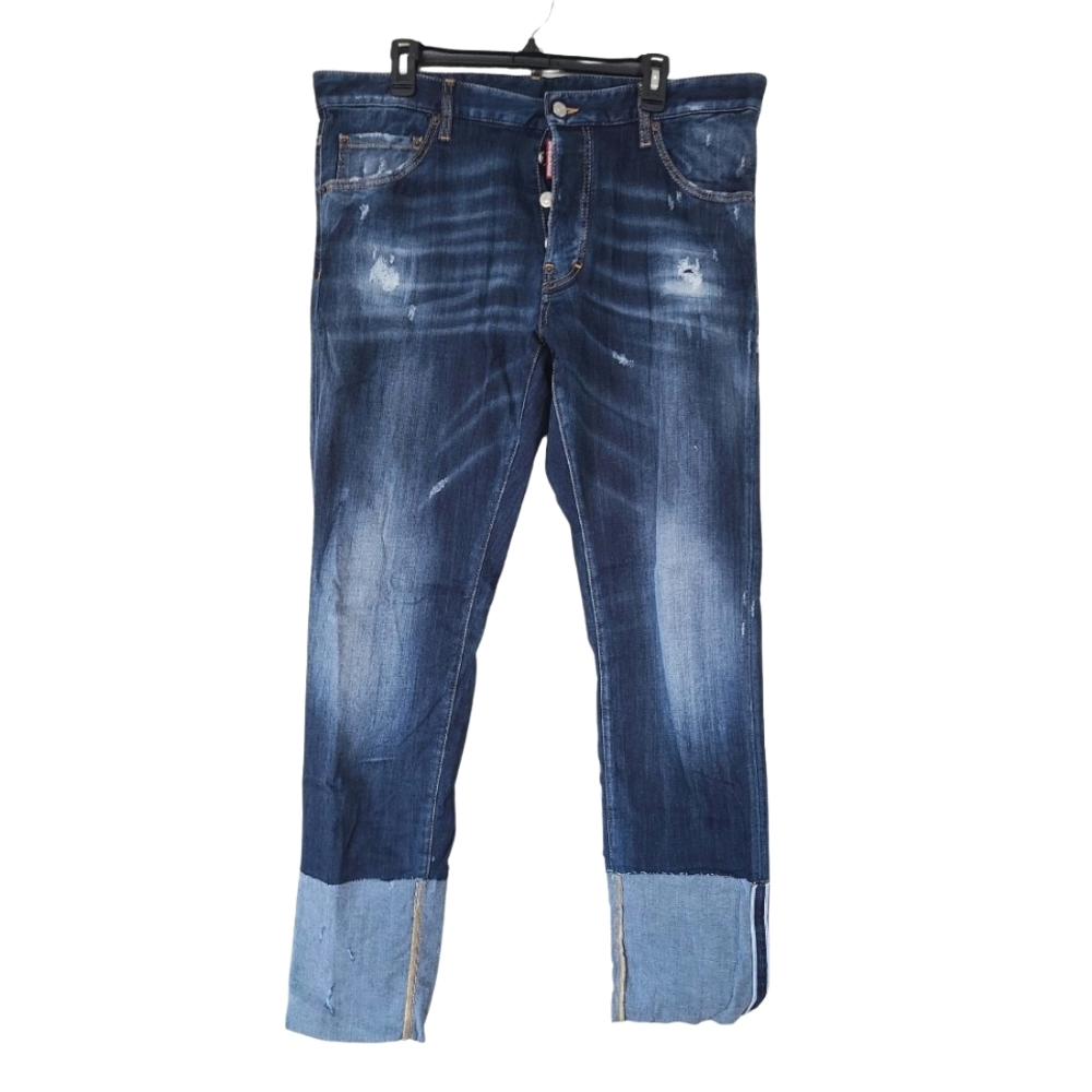 DSQUARED2 🇨🇦 Distressed Effect Cool Guy Cropped Jeans - 40" Waist